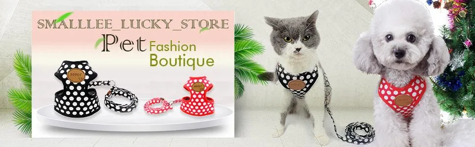 SMALLLEE_Lucky_Store New Soft Mesh Nylon Vest Pet Cat Small Medium Dog Harness Dog Leash Set Red Medium ( Chest:25-48cm/10"-18") - product information 1