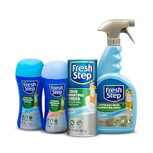 Fresh Step Cat Litter Crystals In Summer Breeze Scent | Cat Litter Box Deodorizer | Combats Cat Odors and Neutralizes Smells to Keep Your Home Clean, 15 Ounces - 3 Pack - Fresh Step, Cat, Cat Litter