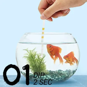 Luxbird Aquarium Test Strips Fish Tank Test Kit 100 Strips Fish Pack Tank Test Kit 7 in 1 Aquarium Test Strips - Aquarium Test Kit Use and Read