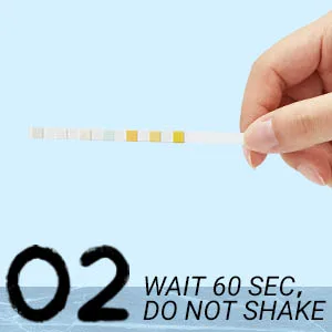 Luxbird Aquarium Test Strips Fish Tank Test Kit 100 Strips Fish Pack Tank Test Kit 7 in 1 Aquarium Test Strips - Wait 60 seconds after using the aquarium test kit without shaking