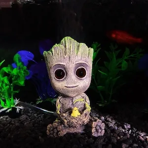 AnxunJim Aquarium Groot Air Bubbler Decorations Fish Tank Air Stone Set - fish