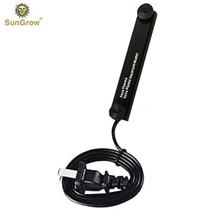 SunGrow Halfmoon Betta Heater, 10 Watts, for Small Tanks, Fully Submersible Aquarium Heater, Automatically Reaches Preset Temperature, Energy-Efficient Heating Module, Suction Cups Included - HEATER
