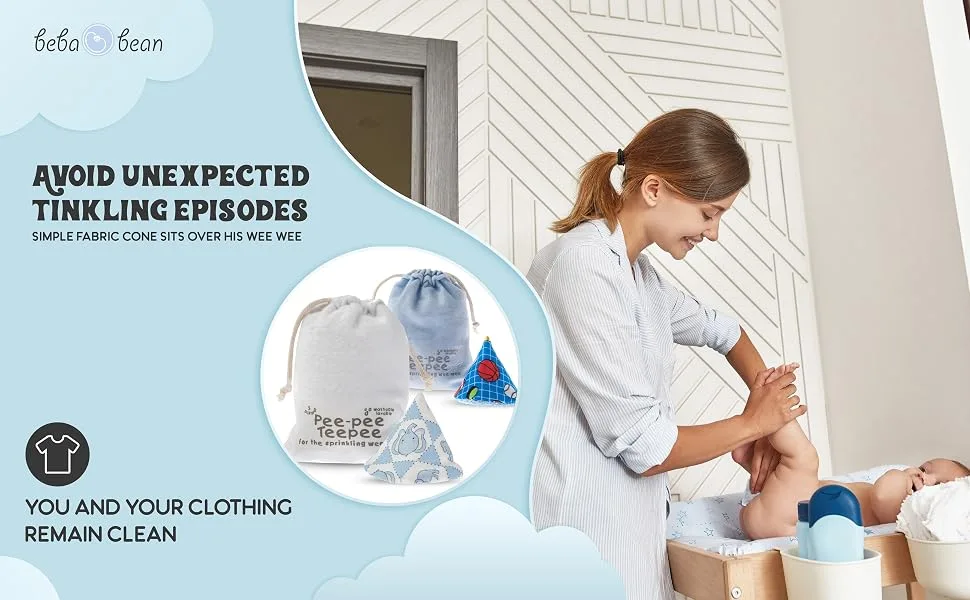 Pee-Pee Teepee Camping White - Laundry Bag - Pee-Teepee-for-Baby-Boy