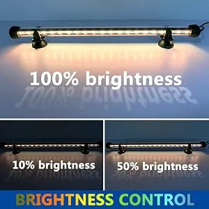 MingDak LED Aquarium Light, Wireless Remote Control Fish Tank Light,RGB Colored Changing,Brightness Adjustable,Underwater Submersible LED Light 7.5'' (9 LED Colored Changing) - Aquarium Background Light