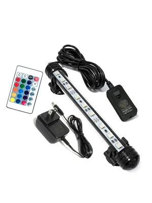 MingDak LED Aquarium Light, Wireless Remote Control Fish Tank Light,RGB Colored Changing,Brightness Adjustable,Underwater Submersible LED Light 7.5'' (9 LED Colored Changing) - RGB Aquarium Light
