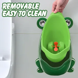 Foryee Cute Frog Potty Training Urinal for Boys with Funny Aiming Target - Blackish Green - easy to clean