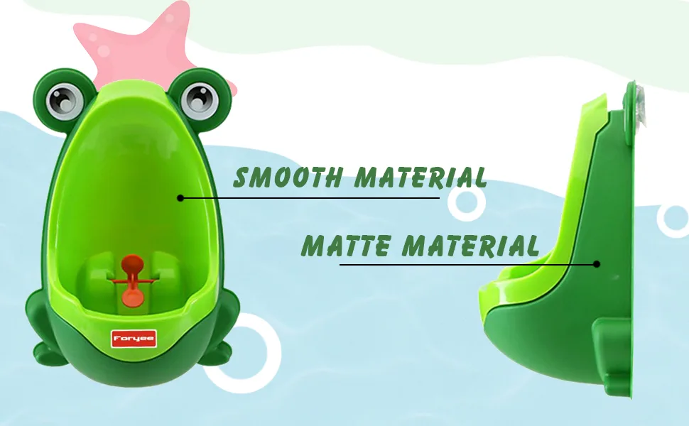 Foryee Cute Frog Potty Training Urinal for Boys with Funny Aiming Target - Blackish Green - High Quailty