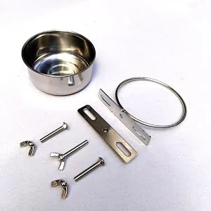 BobbyPet Multi-use Birds Food and Water Feeder No-Tipping Stainless Steel Suit for Birds and Small Animals. (2 Pack) - BIRDA3