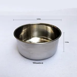 BobbyPet Multi-use Birds Food and Water Feeder No-Tipping Stainless Steel Suit for Birds and Small Animals. (2 Pack) - bowl
