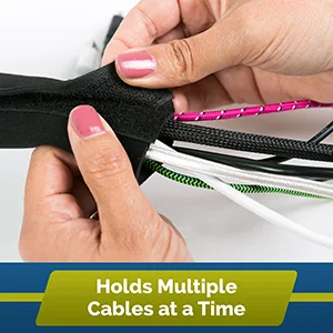 Cord Covers to Baby Proof Cords, Wires, and Cabling, Organize PC, Home Entertainment, and Office Computer Wiring, Cuttable Flexible DIY Wraps, Child Proofing Use 1 Black - Holds Multiple Cables at a Time
