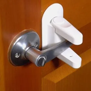 Door Lever Lock (2 Pack) Child Proof Doors & Handles 3M Adhesive - Child Safety By Tuut - Door Lever lock