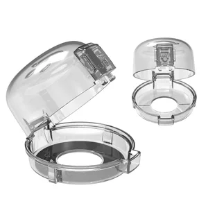 Stove Knob Covers(5 Pack) ACM Adhesive 1.26 in Diameter Inner Ring Child Proof Clear View Safety Gas Knob Covers - Material