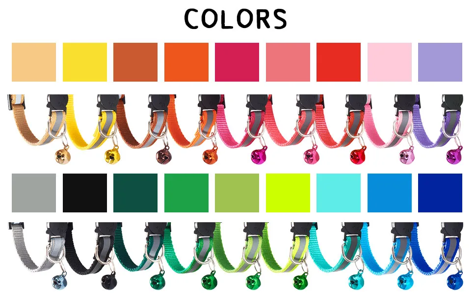 YUIONNAY Breakaway Cat Collars-Puppy Collars for Litter - Kitten Collar with Bell Breakaway Collars Breakaway B - Puppy Collars