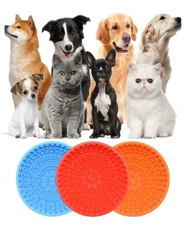 Upgraded Slow Feeder Cat Bowls, Fun Pet Feeder Bowl Stopper,Interactive Bloat Stop Cat Feeder,Durable and Prevents Obesity Improves Digestion Pet Bowl white fish bone design - dog lick bowl