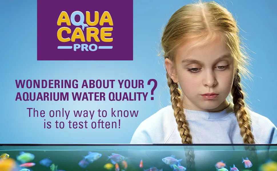 Freshwater Aquarium Test Strips 6 in 1 - Fish Tank Test Kit for Testing pH Nitrite Nitrate Chlorine General & Carbonate Hardness (GH & KH) - Easy to Read Wide Strips & Full Water Testing Guide - 64 Ct - aquarium test strips