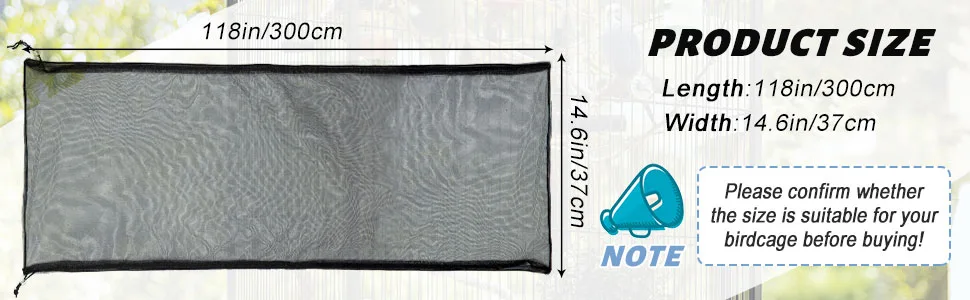 Bird Cage Netting Seed Catcher - Adjustable Bird Cage Skirt Seed Catcher, Large Soft Breathable Mesh Bird Seed Catcher for Indoor Round Square Cage - bird seed catchers for cages