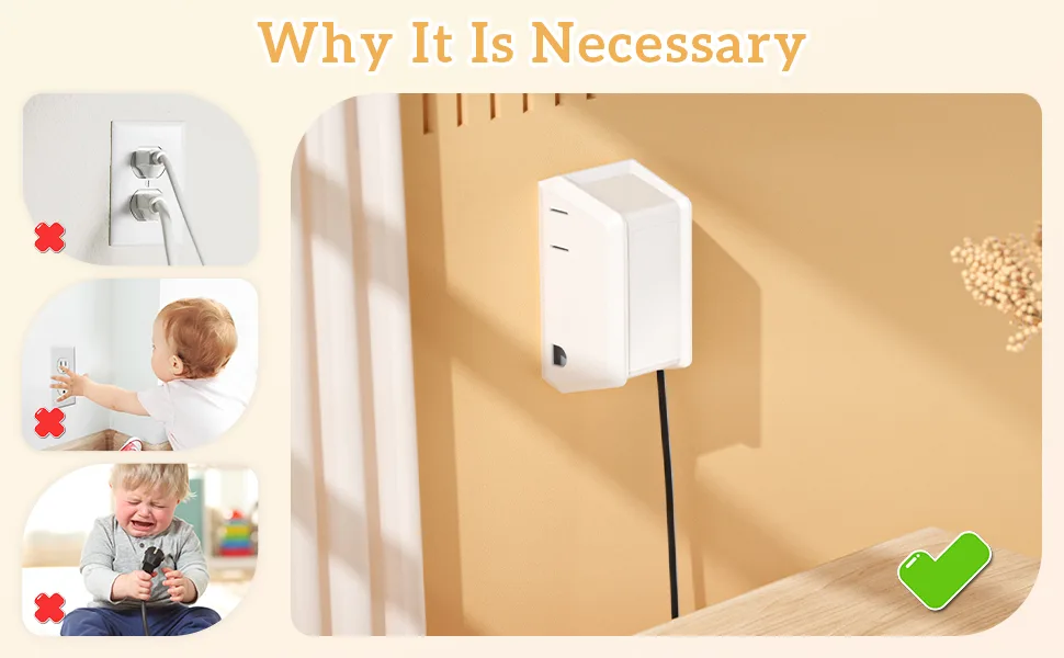 SAFELON (1+12) Pcs Baby Proof Electrical Outlet Box & Outlet Plug Cover for Baby Safety(White) - product information 20