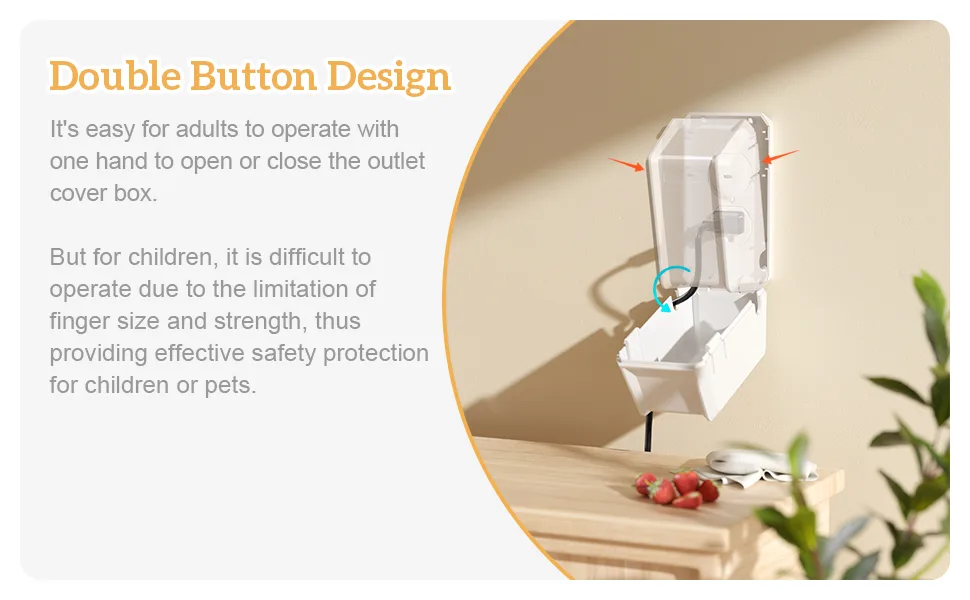 SAFELON (1+12) Pcs Baby Proof Electrical Outlet Box & Outlet Plug Cover for Baby Safety(White) - product information 21