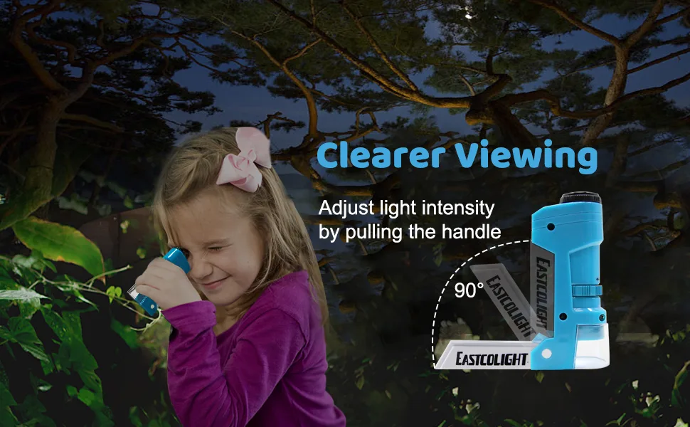 Pocket Microscope for Kids,Portable Handheld Science Educational Toys for Age 4+ Year Old Boys and Girls,50x Zoom,Interactive Learning,Nature Exploration Gift to Students Mini Stemscope with Light Mini Microscope for Kids - pocket microscope trichome microscope handheld microscope portable microscope kids