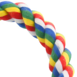 Bird Rope Perch for Parrots, Cockatiels, Parakeets, Budgie Cages Comfy Birds Colorful Rope Perches Toy 41inch metal nut - Colorful Rope Perches