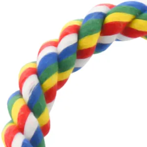 Bird Rope Perch for Parrots, Cockatiels, Parakeets, Budgie Cages Comfy Birds Colorful Rope Perches Toy 41inch metal nut - Parrots rope