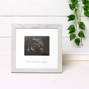 Kate & Milo Rustic Sonogram Picture Frame, Love at First Sight Gender-Neutral Nursery Dcor, Mothers Day Keepsake Photo Frame Love at First Sight Frame - sonogram newborn picture frame
