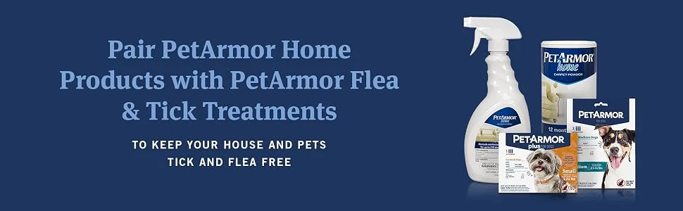 PETARMOR Home Carpet Powder for Fleas and Ticks, Protect Your Home From Fleas and Deodorizes Carpets, 16 Ounce - Pair our home products with flea and tick products to keep your house and pets tick and flea free