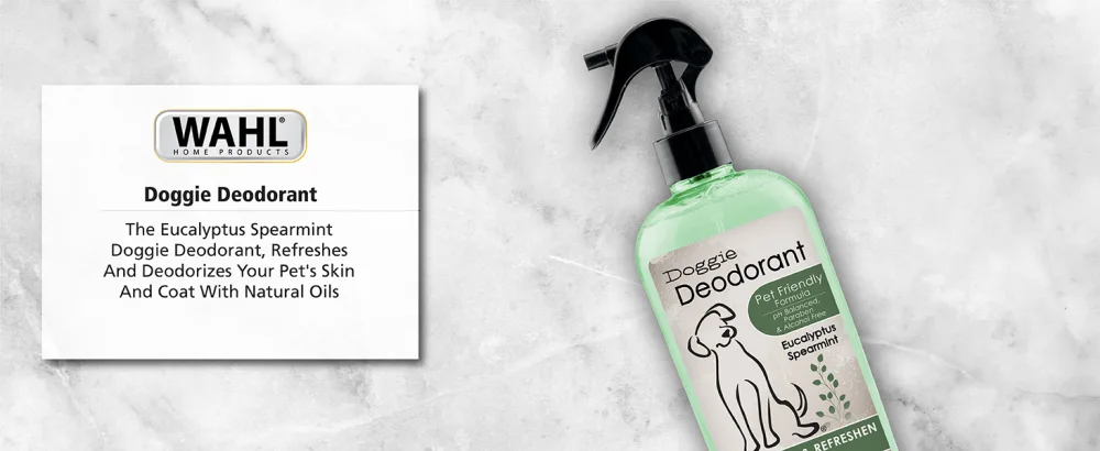 Wahl Deodorizing & Refreshing Pet Deodorant for Dogs - Eucalyptus & Spearmint to Refresh The Skin and Coat - Model 820011A - 820011A Wahl Doggie Deodorant Spray Eucalyptus Spearmint Green B00GZQYKWW Dog Cat Animal Natural