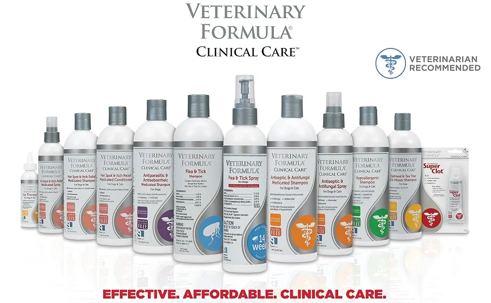 Veterinary Formula Flea and Tick Spray for Dogs, 8 oz  Easy-to-Use Dog Flea Spray, Kills on Contact, Prevents Egg & Larval Development for 14 Weeks - veterinary formula clinical care