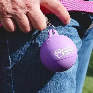 Kibble Bubble Dog Treat Pouch Purple Bone - kbclip