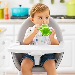 Munchkin Any Angle Click Lock Weighted Straw Trainer Cup, Blue, 7 Oz 1 Count (Pack of 1) Blue - gentle