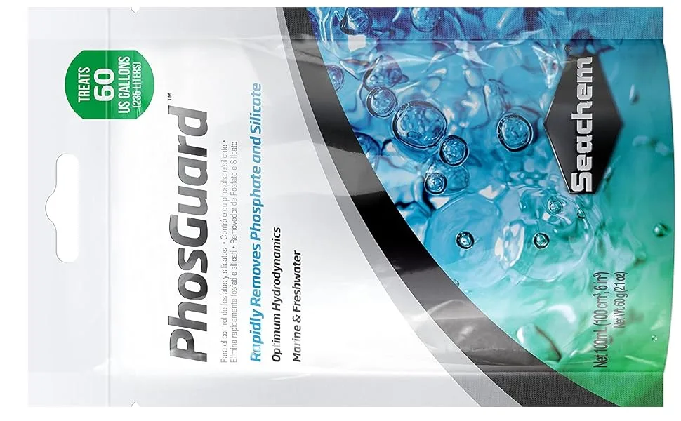 Seachem PhosGuard for Freshwater & Saltwater, 2.1 oz 100 ml Bagged - product information 2