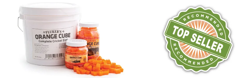Fluker's Orange Cube Complete Cricket Diet 12 Ounce (Pack of 1) Black - Orange Cube product image