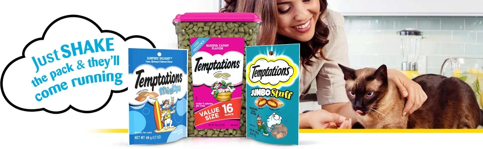 TEMPTATIONS Jumbo Stuff Cat Treats, Savory Salmon, Multiple Sizes, Large Cat Treats 14 Ounce (Pack of 1) - temptations