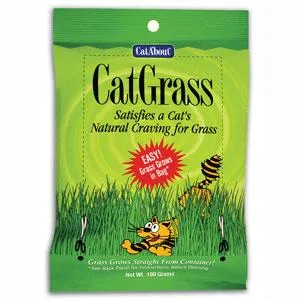 Cat-A'bout Multi-Cat CatGrass Plus Tub 150 grams by MiracleCorp/Gimborn - cat grass, grass for cats, indoor cat grass, cat greens, catnip