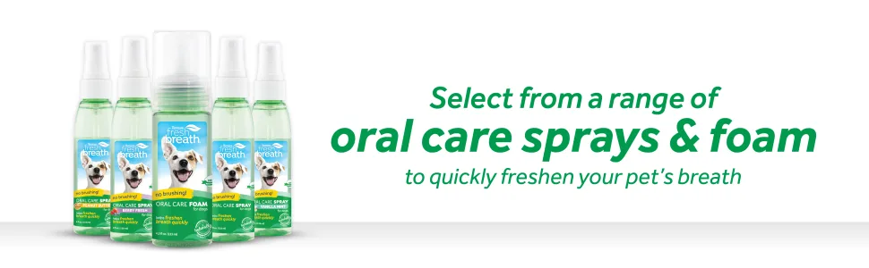 Fresh Breath by TropiClean Vanilla Mint Oral Care Spray for Dogs, 4oz - Made in USA - unspecified