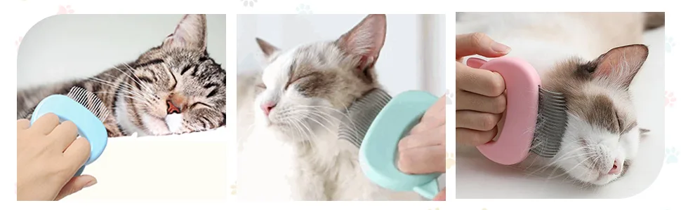 Cat Comb for Massage Blue Sky Blue - cat massage comb for cats leos paw combs deshedding hair brush dematting grooming flea nixo