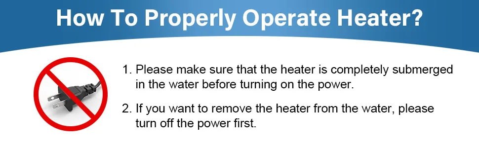DaToo Aquarium Heater Submersible Adjustable Temperature Fish Tank Heater 50W 100W 200W 300W 50Watt - Fish Tank Heater