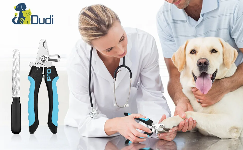 Dudi Dog Nail Clippers and Trimmers- with Quick Safety Guard to Avoid Over-Cutting Toenail- Grooming Razor Sharp Blades & Nail File for Small Medium Large Breeds Black(Large&Medium) - product information 3