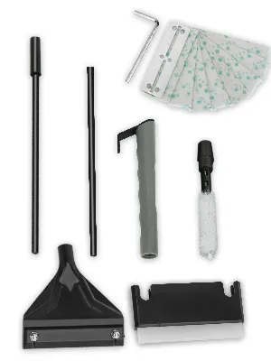 NEPTONION 24.5 Professional Algae Scraper, Aquarium Blade Cleaner with 10 Pcs Replaceable Blades Stubborn Algae, Suitable for Water Tank Size Above 30 Gallons L Black - 300400