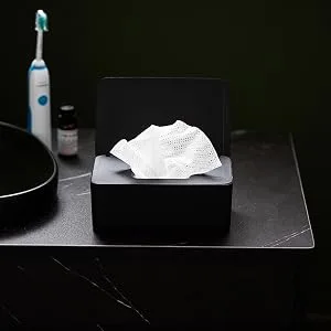 Wipes Dispenser, Baby Wipe Holder with Lids, Keeps Wipes Fresh, Refillable Wipes Container with Sealing Design, Bathroom Wipes Pouch Case (Black) - refillable wipe container,easy to hold most standard-sized rectangular facial tissue and wet wipes.