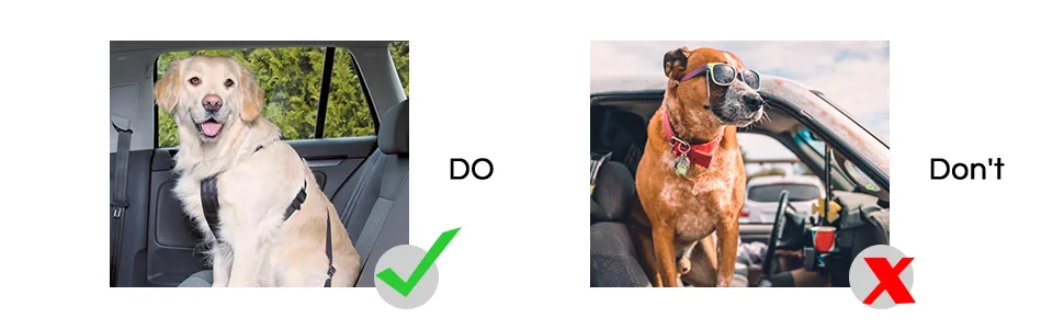 Vastar 2 Packs Adjustable Pet Dog Cat Car Seat Belt Safety Leads Vehicle Seatbelt Harness Black - product information 4