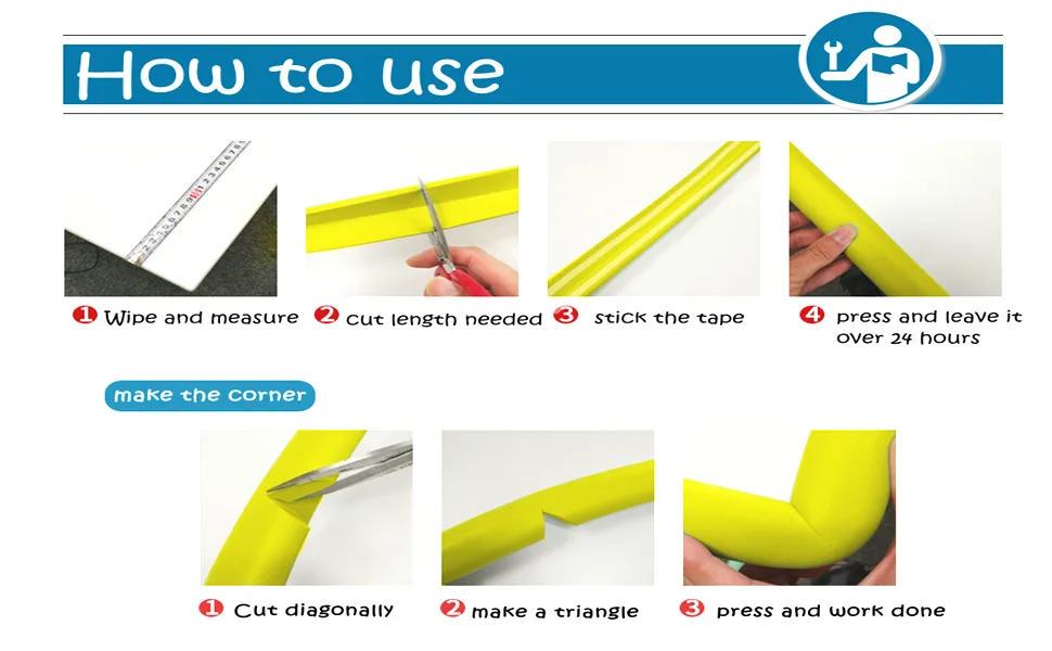 M2cbridge L Shape Extra Thick Furniture Table Edge Protectors Foam Baby Safety Bumper Guard 6.5 Ft (Off White) - product information 5