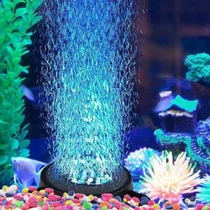 NICREW Aquarium Stone Disk, Round Fish Tank Bubbler with LEDs, Aquarium and Fish Tank Decoration 2 inch Multicolor - product information 20