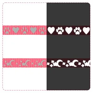 Joytale Breakaway Cat Collars, Reflective Pet Collars with Bell, Kitten Collars for Boy and Girl Cats, Adjustable Size 6"-9" and 9"-13", 2 Pack Kitten Pink - reflective collar pink
