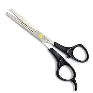 PET MAGASIN Pet Thinning Shears - Professional Thinning Scissors with Toothed Blade - best quality extra sharp pet dog cat grooming styling thinning scissors shears kit with large finger