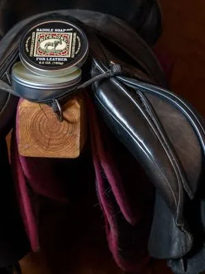 Bickmore Saddle Soap Plus - 2.8oz - Leather Cleaner & Conditioner with Lanolin - Restorer, Moisturizer, and Protector 2.8 oz - Saddle Soap and the Saddle