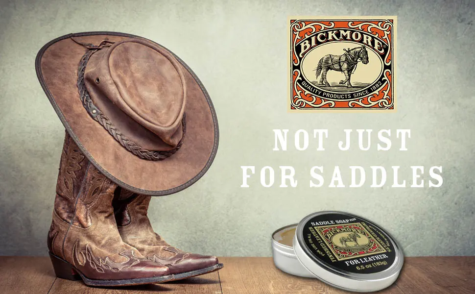 Bickmore Saddle Soap Plus - 2.8oz - Leather Cleaner & Conditioner with Lanolin - Restorer, Moisturizer, and Protector 2.8 oz - Saddle Soap - Not Just For Saddles