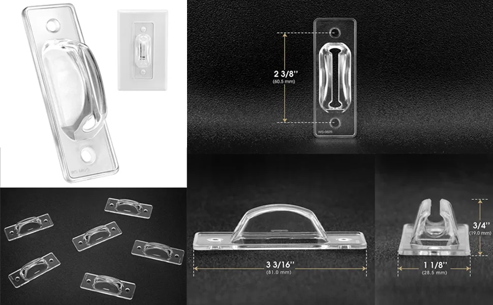 Light Switch Guard Cover, 6Pack Clear, Switch Cover Guard, Toggle Switch Cover, Light Switch Lock, Light Switch Blocker, Child Proof Light Switch Cover Guard - Light Switch Guard Cover
