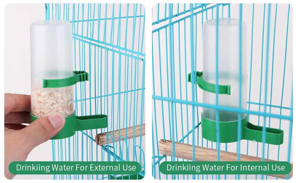 Lamoutor 4Pcs Bird Water Feeder Plastic Drinker Feeder Water Clip for Parrots Budgie Cockatiel Lovebirds - product information 2